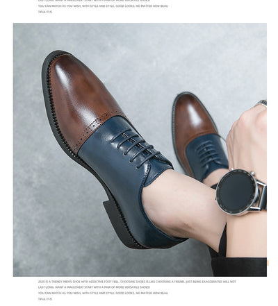 Zapatos de Cuero Ejecutivos Bicolor para Hombre - Image 26