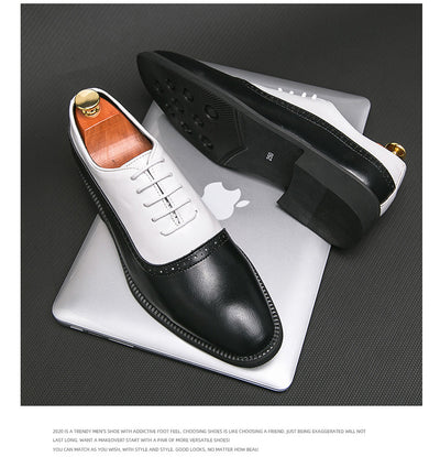 Zapatos de Cuero Ejecutivos Bicolor para Hombre - Image 28