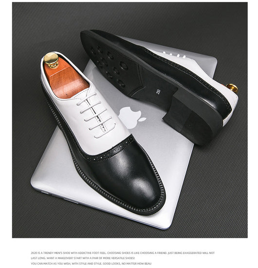 Zapatos de Cuero Ejecutivos Bicolor para Hombre - Image 28