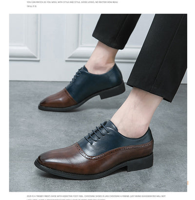 Zapatos de Cuero Ejecutivos Bicolor para Hombre - Image 37