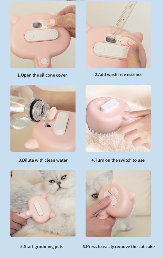 Cepillo de Aseo para Mascotas con Nebulizador y Autolimpieza Recargable - Image 19