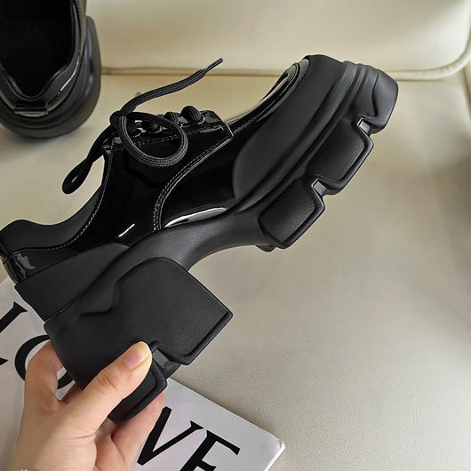 Zapatos de Cuero con Plataforma Gruesa y Aumento de Altura - Image 13