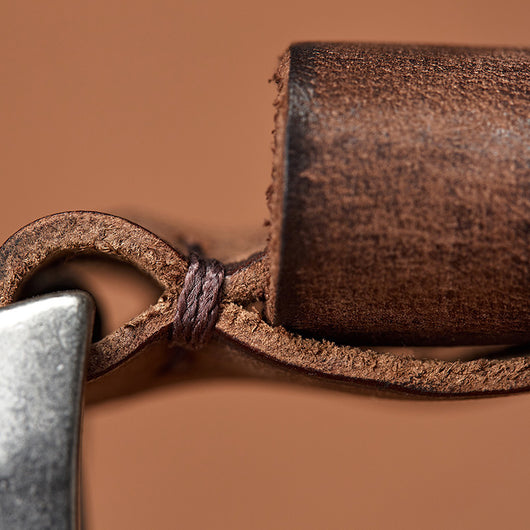 Cinturón de Cuero Vacuno con Hebilla Vintage para Hombre - Image 14