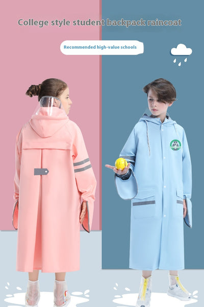 Poncho Impermeable Escolar para Niños y Niñas - Protección Total con Mochila Integrada - Image 31
