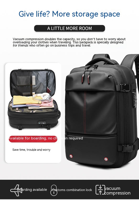 Mochila Ejecutiva Multifunción con Compartimento para Laptop y Compresión de Vacío - Image 21