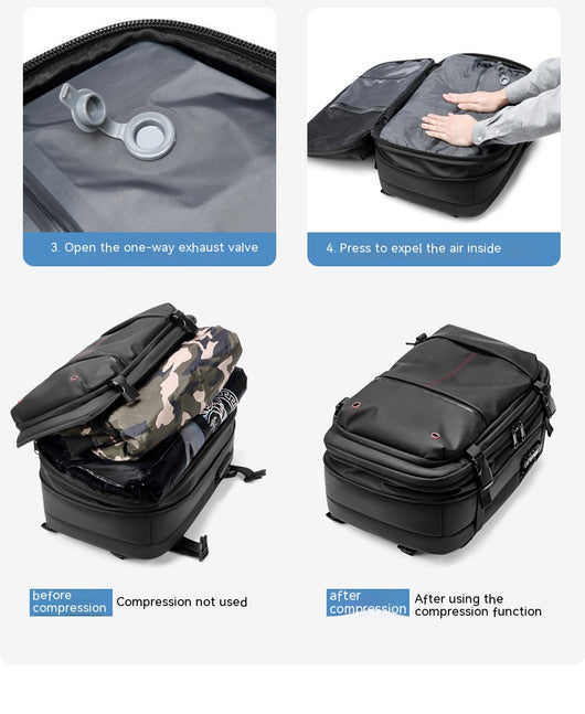Mochila Ejecutiva Multifunción con Compartimento para Laptop y Compresión de Vacío - Image 22