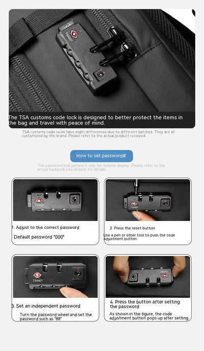 Mochila Ejecutiva Multifunción con Compartimento para Laptop y Compresión de Vacío - Image 24