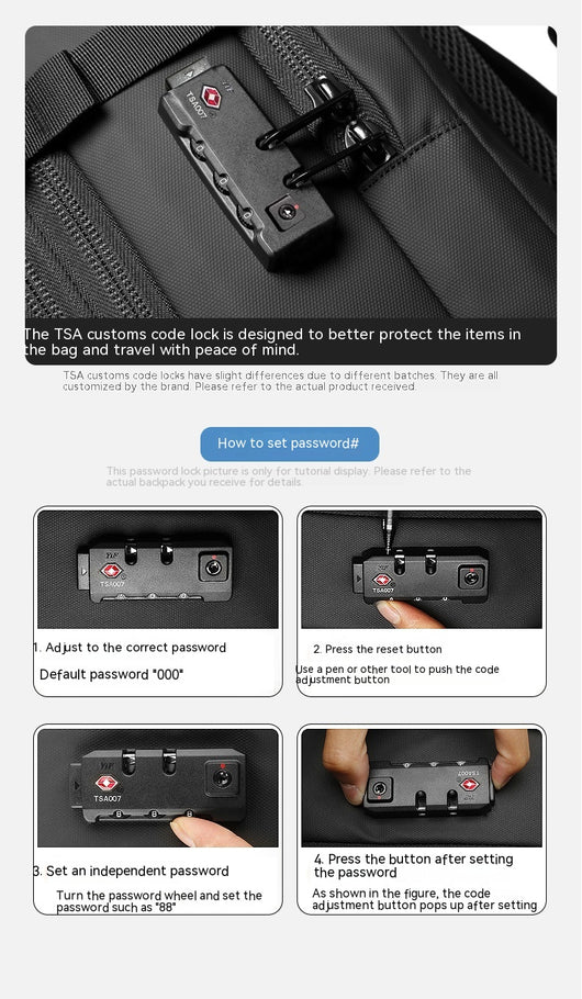 Mochila Ejecutiva Multifunción con Compartimento para Laptop y Compresión de Vacío - Image 24