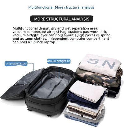 Mochila Ejecutiva Multifunción con Compartimento para Laptop y Compresión de Vacío - Image 25