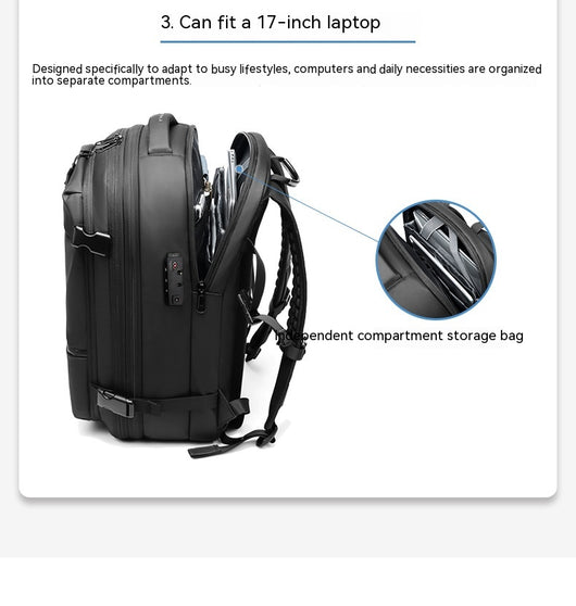 Mochila Ejecutiva Multifunción con Compartimento para Laptop y Compresión de Vacío - Image 26