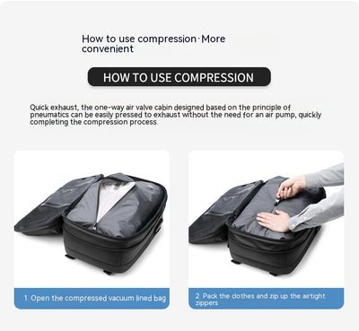 Mochila Ejecutiva Multifunción con Compartimento para Laptop y Compresión de Vacío - Image 28