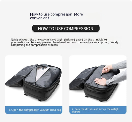 Mochila Ejecutiva Multifunción con Compartimento para Laptop y Compresión de Vacío - Image 28
