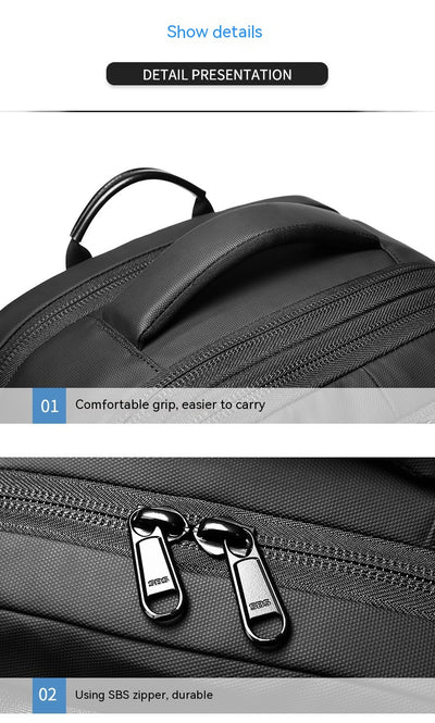 Mochila Ejecutiva Multifunción con Compartimento para Laptop y Compresión de Vacío - Image 29