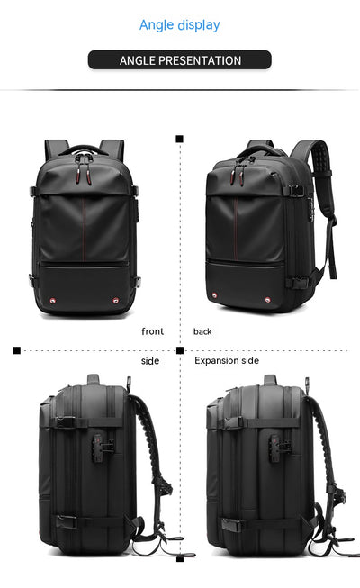Mochila Ejecutiva Multifunción con Compartimento para Laptop y Compresión de Vacío - Image 36