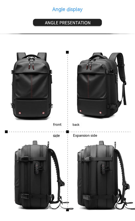 Mochila Ejecutiva Multifunción con Compartimento para Laptop y Compresión de Vacío - Image 36
