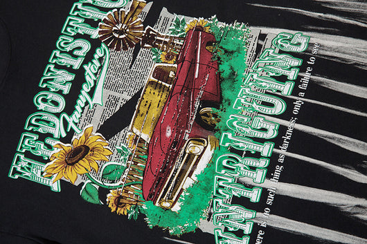 Camiseta Hip Hop Urbana con Estampado Cartoon Desgastado para Hombre - Image 33