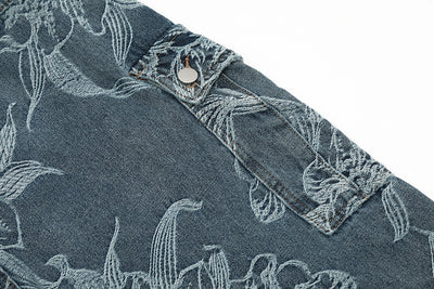 Pantalón Denim con Tirantes y Estampado Floral para Hombre - Image 23