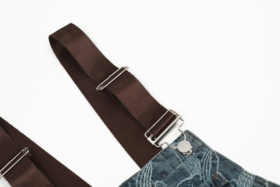 Pantalón Denim con Tirantes y Estampado Floral para Hombre - Image 25