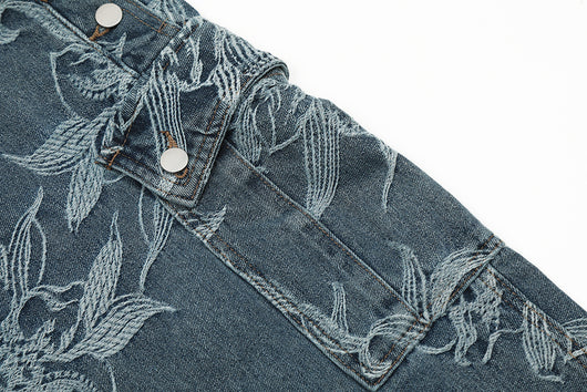 Pantalón Denim con Tirantes y Estampado Floral para Hombre - Image 28