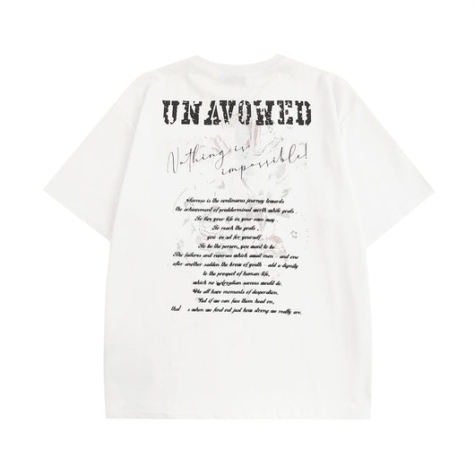 Camiseta Manga Corta con Letras Inglesas para Hombre - Image 30