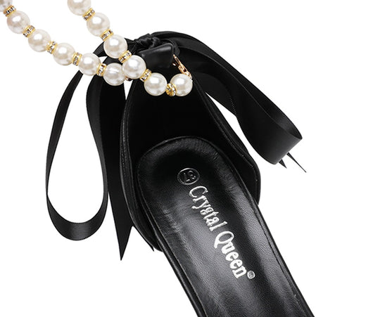 Sandalias de Tacón Medio con Pedrería y Moño - Zapatos de Fiesta en Cuero PU Suave - Image 18