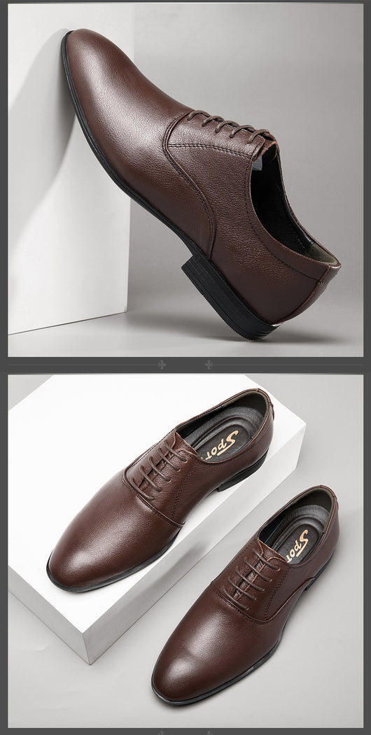 Zapatos de Cuero Business Casual con Punta Afilada para Hombre - Image 14