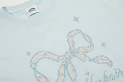 Camiseta Manga Corta con Bordado de Moño Unisex - Image 16