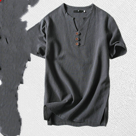 Camiseta Hombre Estilo Asiático Talla Grande Manga Corta - Image 12