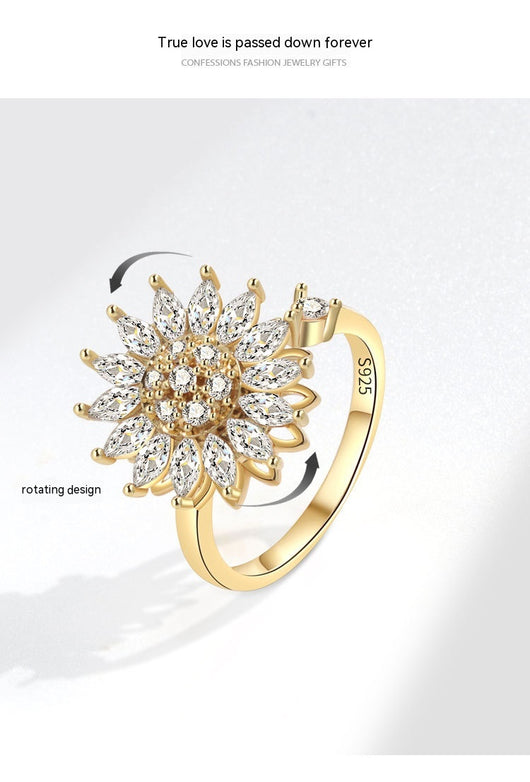 Anillo Giratorio de Plata de Ley S925 para Mujer - Image 8