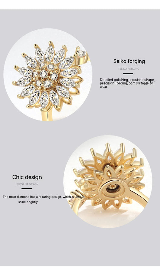 Anillo Giratorio de Plata de Ley S925 para Mujer - Image 10