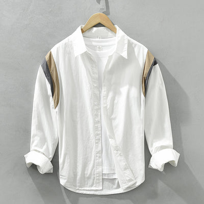 Camisa Manga Larga Estilo Japonés con Contraste de Colores - Image 13