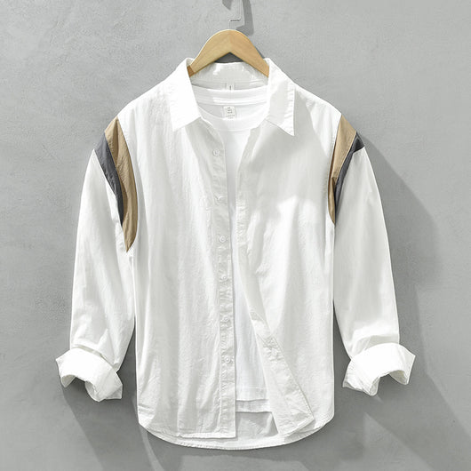 Camisa Manga Larga Estilo Japonés con Contraste de Colores - Image 13