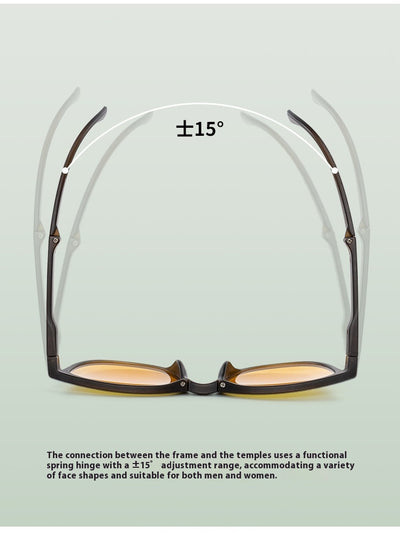 Cream and grey round zippered glasses case with a cream strap, shown from front and back views. - Image 23