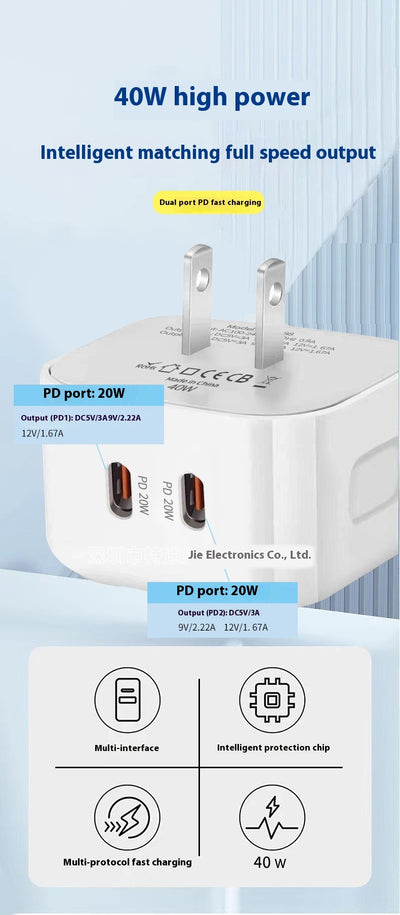 Cargador Rápido PD 40W Simple para el Hogar - Image 12