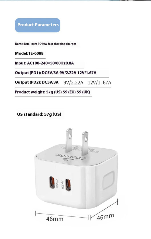 Cargador Rápido PD 40W Simple para el Hogar - Image 20