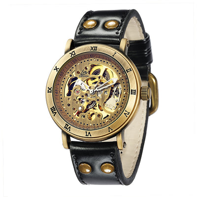 Reloj Automático Mecánico Hueco en Bronce con Resistencia al Agua - Image 9