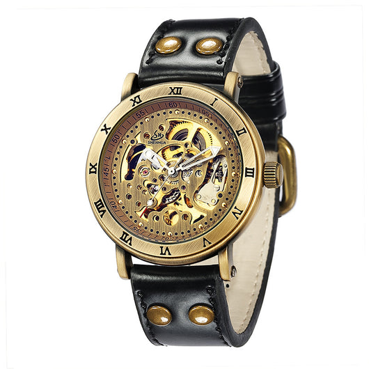 Reloj Automático Mecánico Hueco en Bronce con Resistencia al Agua - Image 9