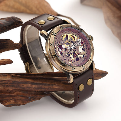 Reloj Automático Mecánico Hueco en Bronce con Resistencia al Agua - Image 12