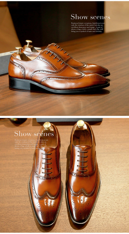 Zapatos Formales de Cuero para Hombre Punta Afilada Estilo Coreano Británico - Image 9