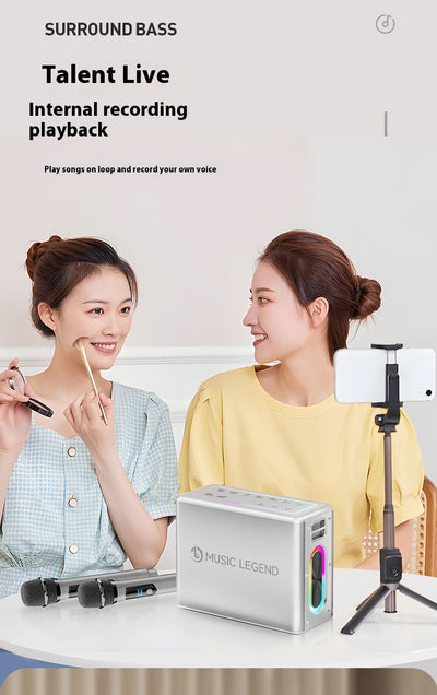 Sistema de Karaoke Bluetooth Portátil con Micrófono y Tarjeta de Sonido - Image 20