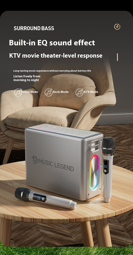 Sistema de Karaoke Bluetooth Portátil con Micrófono y Tarjeta de Sonido - Image 26