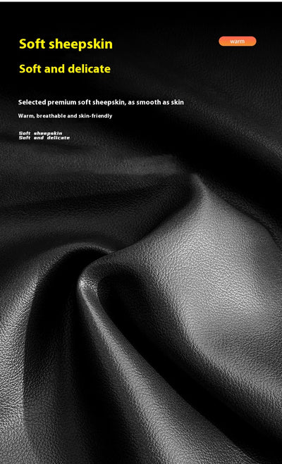 Guantes de Cuero Genuino Unisex con Forro Polar para Otoño e Invierno - Image 17