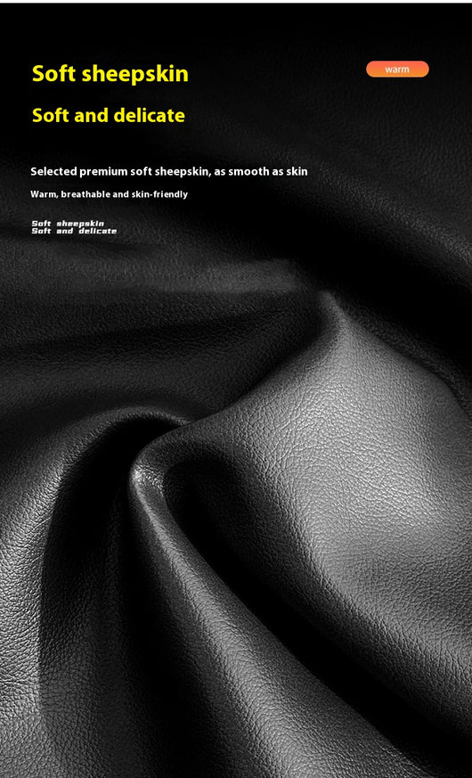 Guantes de Cuero Genuino Unisex con Forro Polar para Otoño e Invierno - Image 17