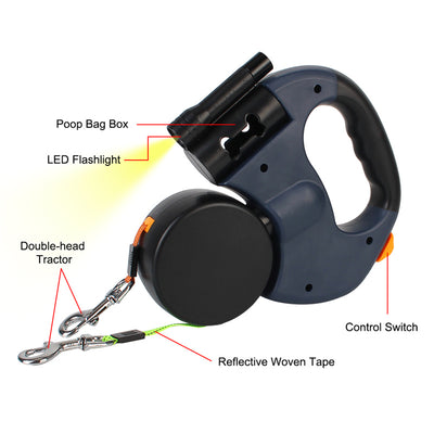 Correa Retráctil para Perros Pequeños con Luz LED y Giratorio 360° - Image 23