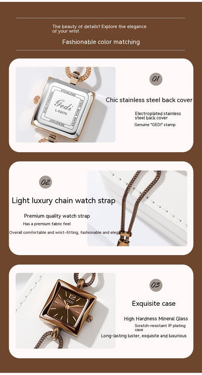 Reloj Pulsera Cuadrado Estilo Vintage en Aleación Premium - Image 33