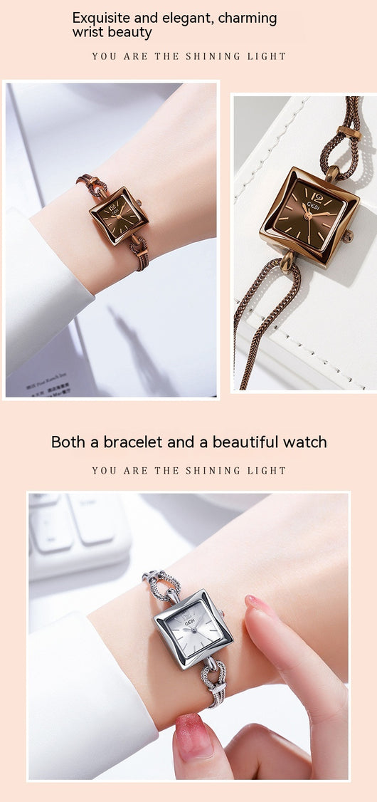 Reloj Pulsera Cuadrado Estilo Vintage en Aleación Premium - Image 35