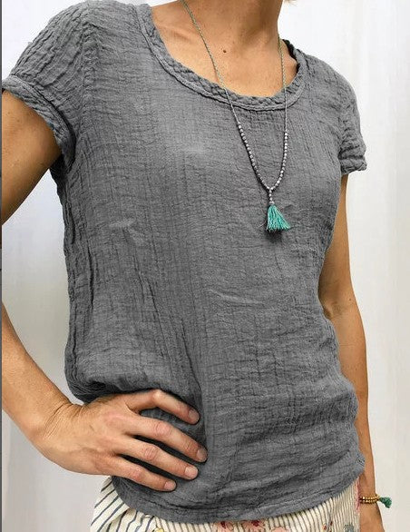 Playera de Algodón Doble Capa Crepe para Mujer - Diseño Moderno y Versátil - Image 12