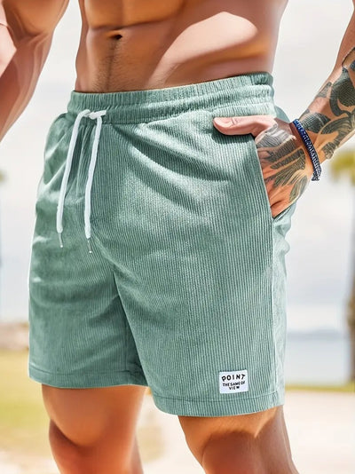 Pantalones Cortos de Verano en Pana con Cordón Ajustable para Hombre - Image 18