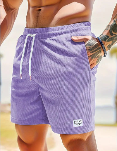 Pantalones Cortos de Verano en Pana con Cordón Ajustable para Hombre - Image 20