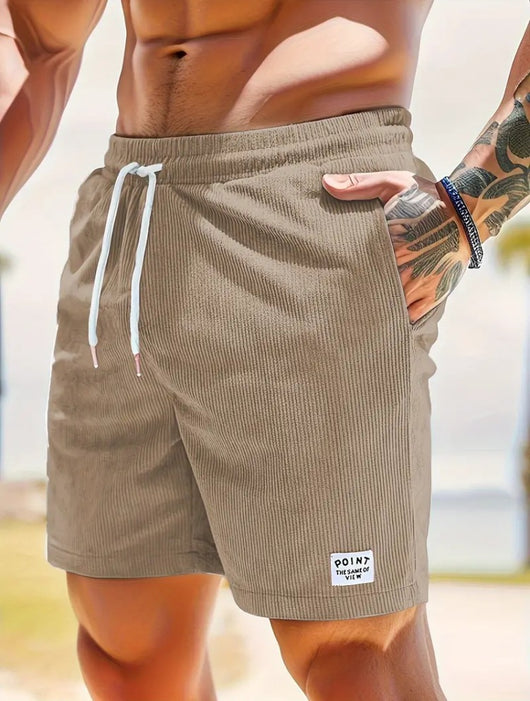 Pantalones Cortos de Verano en Pana con Cordón Ajustable para Hombre - Image 30